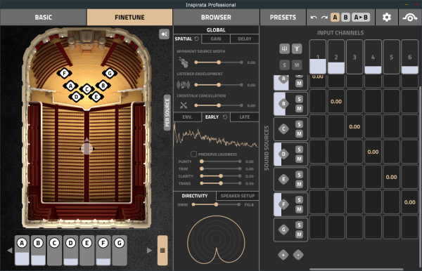 Inspired Acoustics INSPIRATA Professional Edition 7.1.2 Surround Reverb Workstation Software (Upgrade from Lite Edition) - Image 11