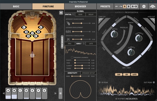 Inspired Acoustics INSPIRATA Professional Edition 7.1.2 Surround Reverb Workstation Software (Upgrade from Personal Edition) - Image 9