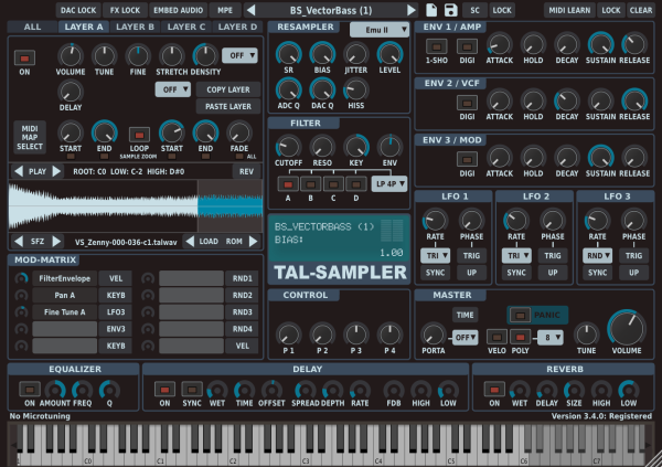 TAL Software Sampler Analog-Modeled Virtual Instrument Software (Download) - Image 2