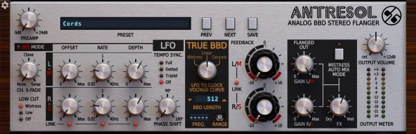 D16 Group Antresol Analog BBD Stereo Flanger Effect Plugin (Download) - Image 4