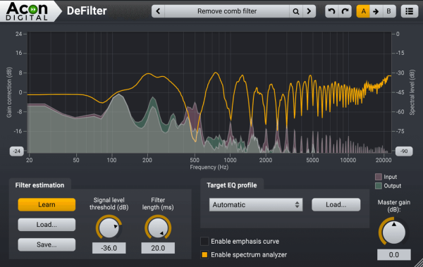 Acon Digital DeFilter - Automatic Equalization Plug-In (Download) - Image 3