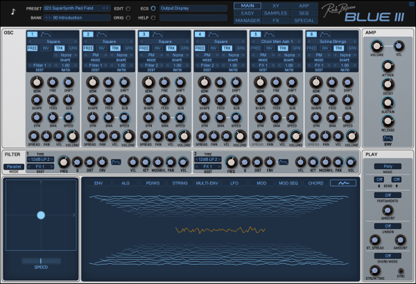 Rob Papen Blue 3.0 - Virtual Synthesizer With Cross-Fusion Synthesis Plug-In (Download)