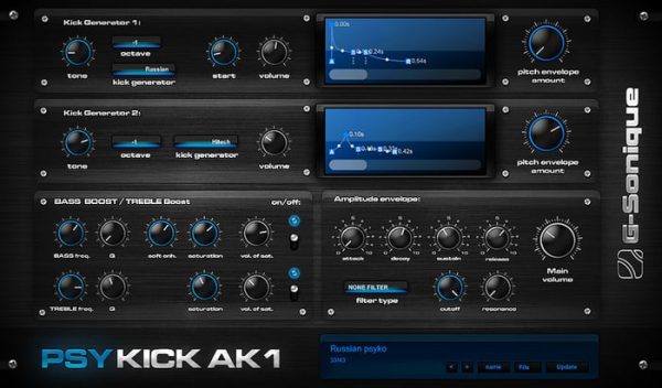 G-Sonique PsyKick AK1 Psytrance Kick Drum Generator (Download)
