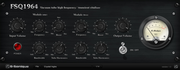 G-Sonique FSQ1964 Vacuum Tube High Frequency/Transient Vitaliser Plug-in (Download)