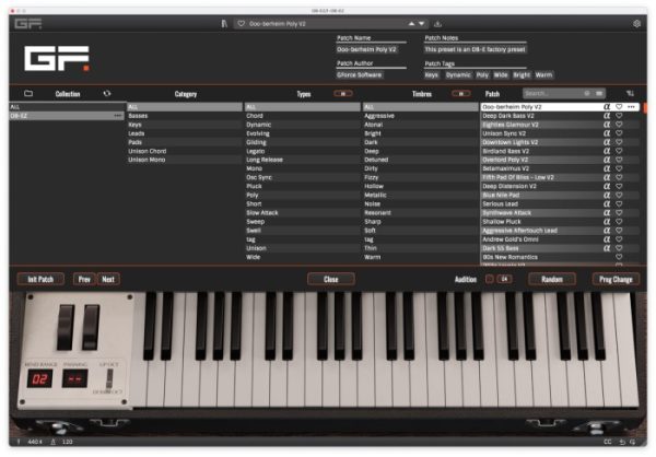 GForce Software Oberheim OB-EZ 8-Voice Sound of OB-E with a Focused Interface (Download) - Image 2