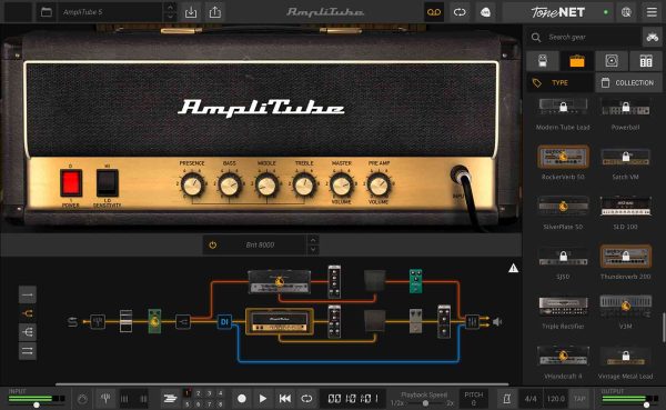 IK Multimedia Amplitube 5 Guitar Amp And FX Modeling Software (Upgrade, Download)
