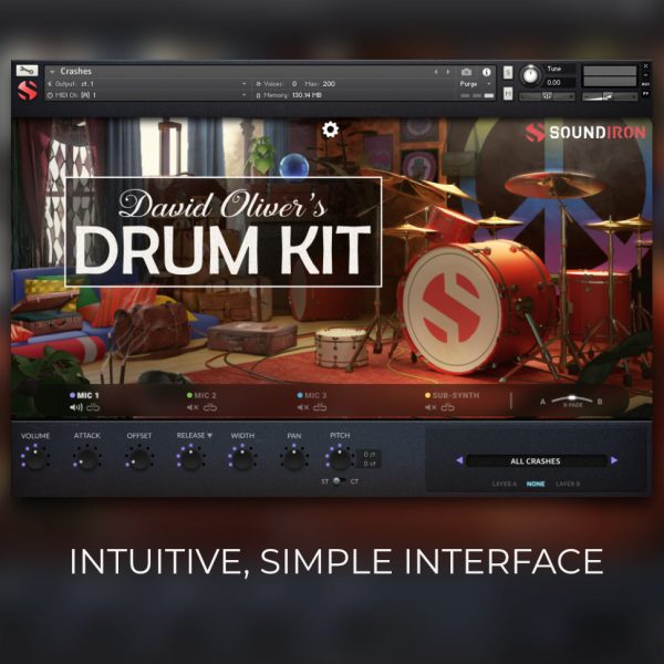 Soundiron David Oliver's Drum Kit Deeply Sampled Drumset Library For Kontakt Player (Download) - Image 2