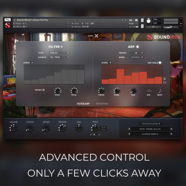 Soundiron David Oliver's Drum Kit Deeply Sampled Drumset Library For Kontakt Player (Download) - Image 3