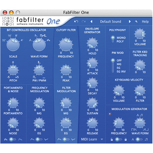 FabFilter One Software Synth Plug-In (Electronic Download)