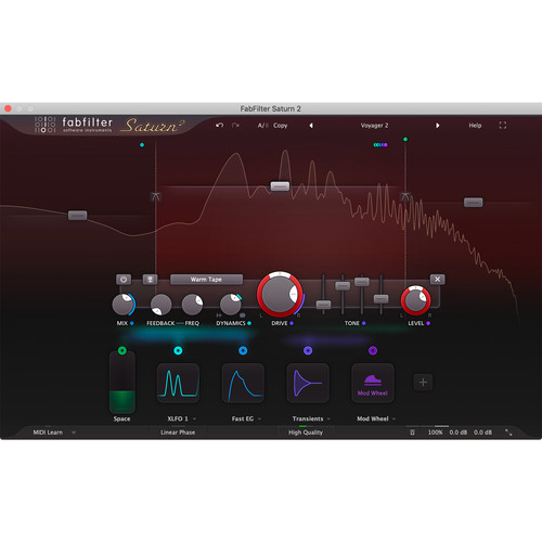 FabFilter Saturn 2 Saturation and Distortion Software (Download)