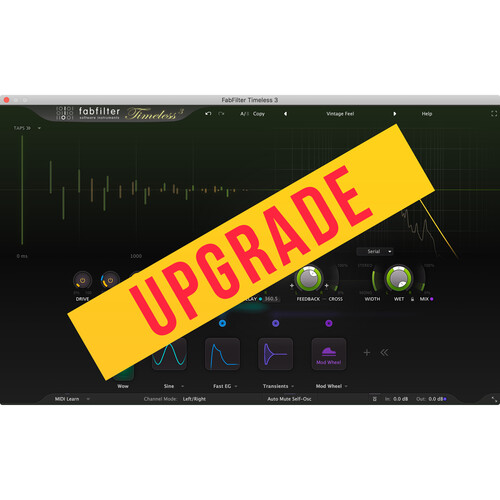 FabFilter Timeless 3 Tape Delay Plug-In (Upgrade from Timeless 2, Download)