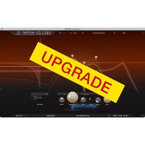 FabFilter Volcano 3 Filter Effect Software Plug-In (Upgrade from Volcano 1 or 2, Download)