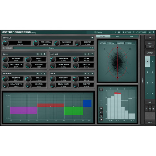 MeldaProduction MStereoProcessor - Multiband Stereo Analyzer/Enhancer Plug-In (Download)