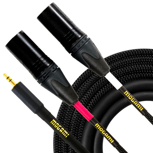Mogami Gold 3.5mm TRS Male to Dual XLR Male Y-Cable (3')