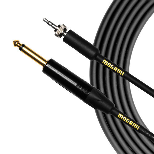 Mogami Gold Belt-Pack Cable with 3.5mm Plug to 1/4" Straight Connector for Sennheiser Wireless System (24")
