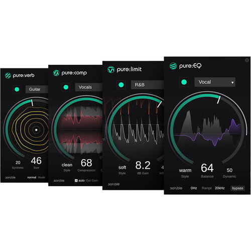 Sonible pure:bundle AI-Powered EQ, Reverb, Compression, and Limiting Plug-Ins