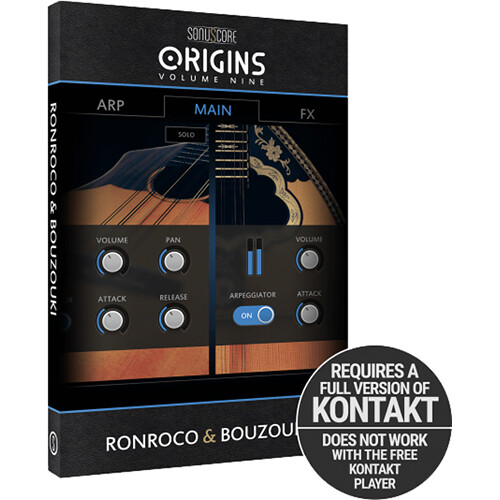 SONUSCORE Origins Volume 9: Ronroco and Bouzouki for Full Version of KONTAKT